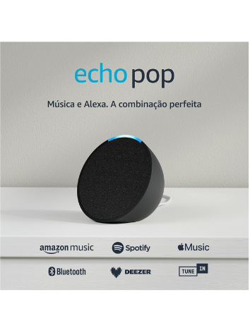 Echo Pop (Geração mais recente) | Smart speaker compacto com som envolvente e Alexa
