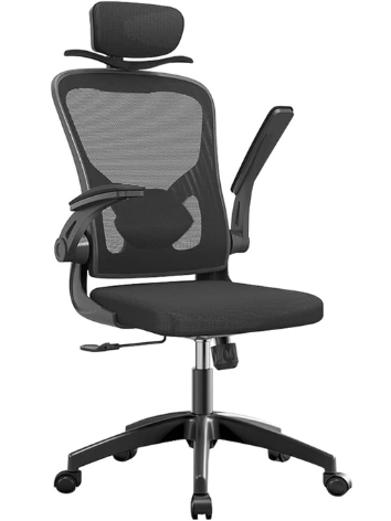 Cadeira de escritório ergonômica com estofado de mesh