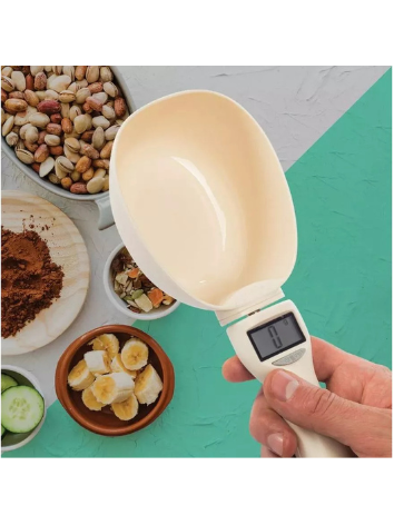 Balança Colher Digital Pega Ração Dosador Precisão LCD Para Pet