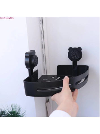 Rack De Armazenamento Triangular Com Ventosa TIANCHUANG , Prateleira De Canto Removível De Plástico , Reutilizável
