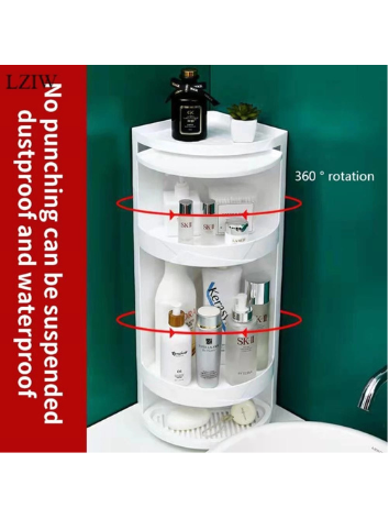 Armazenagem Em Banheiros 1/2/3 Camadas Canto À Prova D'água Para 360 Multiuso Tampa De Privacidade Rotativa KT04