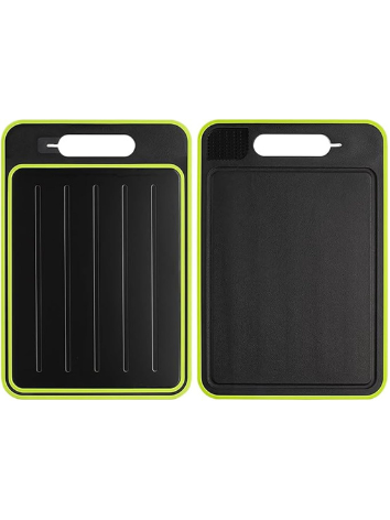 Tapete de descongelamento 4 em 1, almofada de descongelamento antiaderente 4 em 1, tábua de corte 4 em 1 de descongelamento rápido, bandeja de descongelamento rápido para carne congelada (Small F)