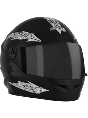 CAPACETE FECHADO PRO TORK NEW LIBERTY 4 SOLID PRETO TAM. 56 VIS. FUMÊ