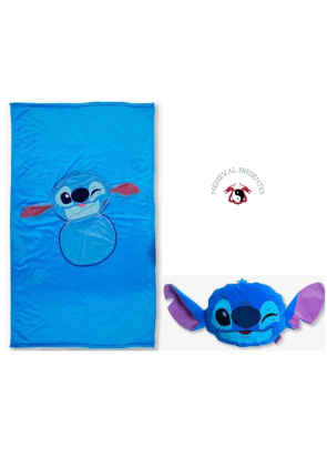 COBERTOR ALMOFADA 2X1 STITCH DISNEY ORIGINAL LICENCIADO MANTA