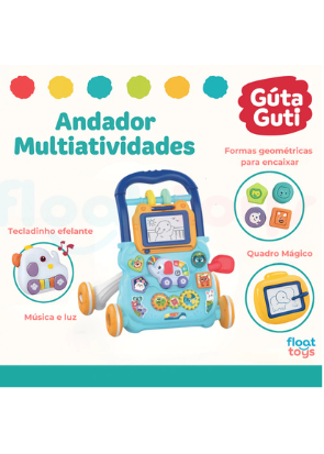 Andador Didático Bebê Musical Empurrador Quadro Magico Baby Infantil
