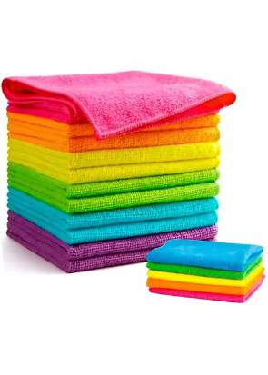 Pano de Microfibra Kit Com 5 unidades, Não Solta Fiapos e Pelinhos, Não Risca, Perfeito Para Lavagem de Carros, Multiuso, Lavável, Reutilizável, Limpeza, Automotivo, Vidro, Doméstica, Limpa Espelho