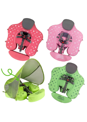 Bóia Flutuador Piscina para Segurança do Bebê com Proteção UV Nash Rosa e Azul