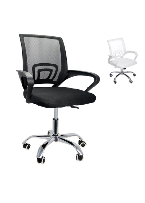 Cadeira de Escritório Mesh Assento Estofado Base Giratória 9050