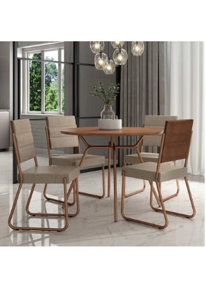 Conjunto Sala de Jantar 4 Cadeiras San Francisco Carraro