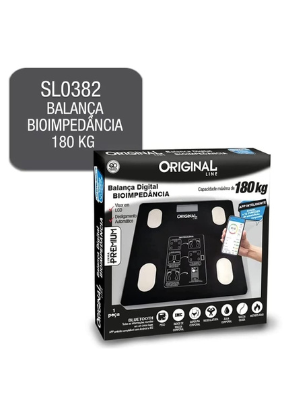 Balança Digital Bioimpedância Corporal Vidro 140kg Bluetooth