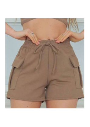 KIT 2 Short cargo Feminino Moletom Moletinho Shortinho Soltinho Confortável Algodão