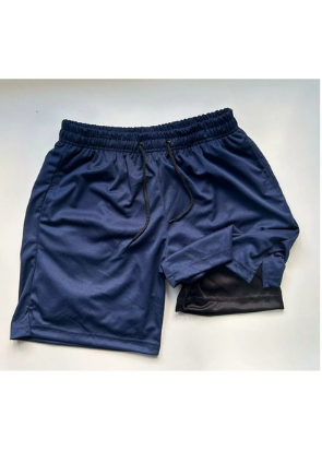 Bermuda De Compressão 2 Em 1 Dry Fit Com Elastano Lisa, Ideal Para Treinos, Academia, Tecido Leve