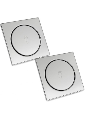 Ralos Click Inteligente Kit 2 Pop Up Aço Inox Banheiros Lavabos Casa 10x10 Click