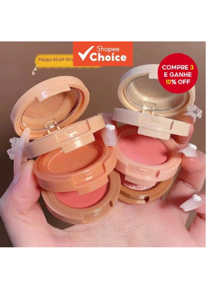 Paleta De Sombras Rosa Para Meninas Adolescentes , Iluminador , Blush , Três Em Um , Com Brilho Perolado